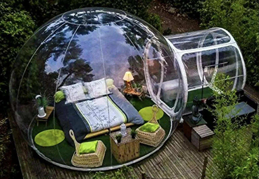 see through bubble tent